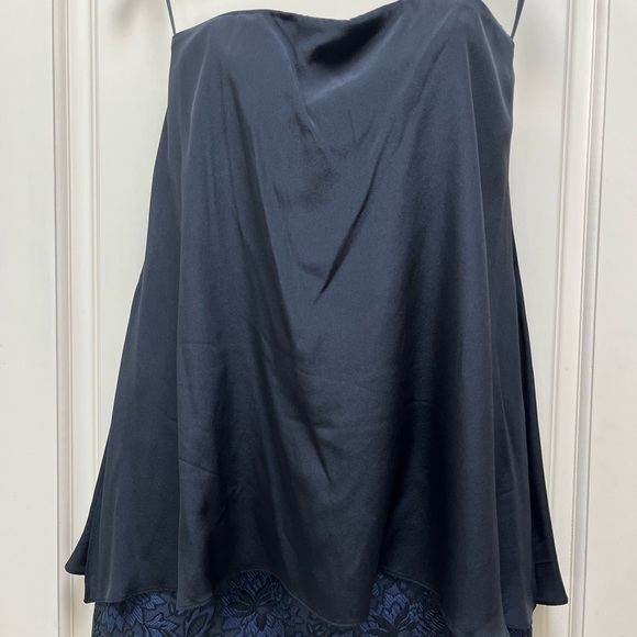 Tibi Kaya Jacquard Layered Strapless Dress 100% Silk - Picture 4 of 6